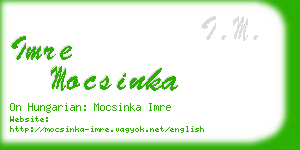 imre mocsinka business card